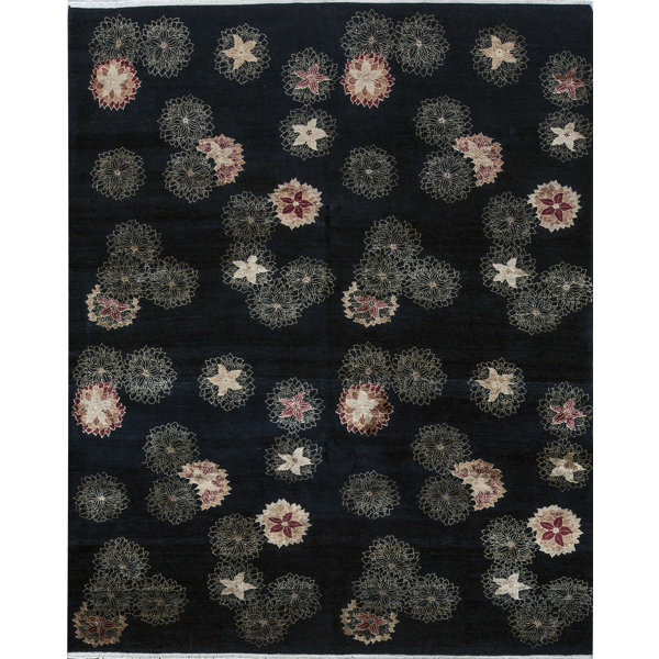 Bokara Rug Co., Inc. HandKnotted HighQuality Black and Yellow Area